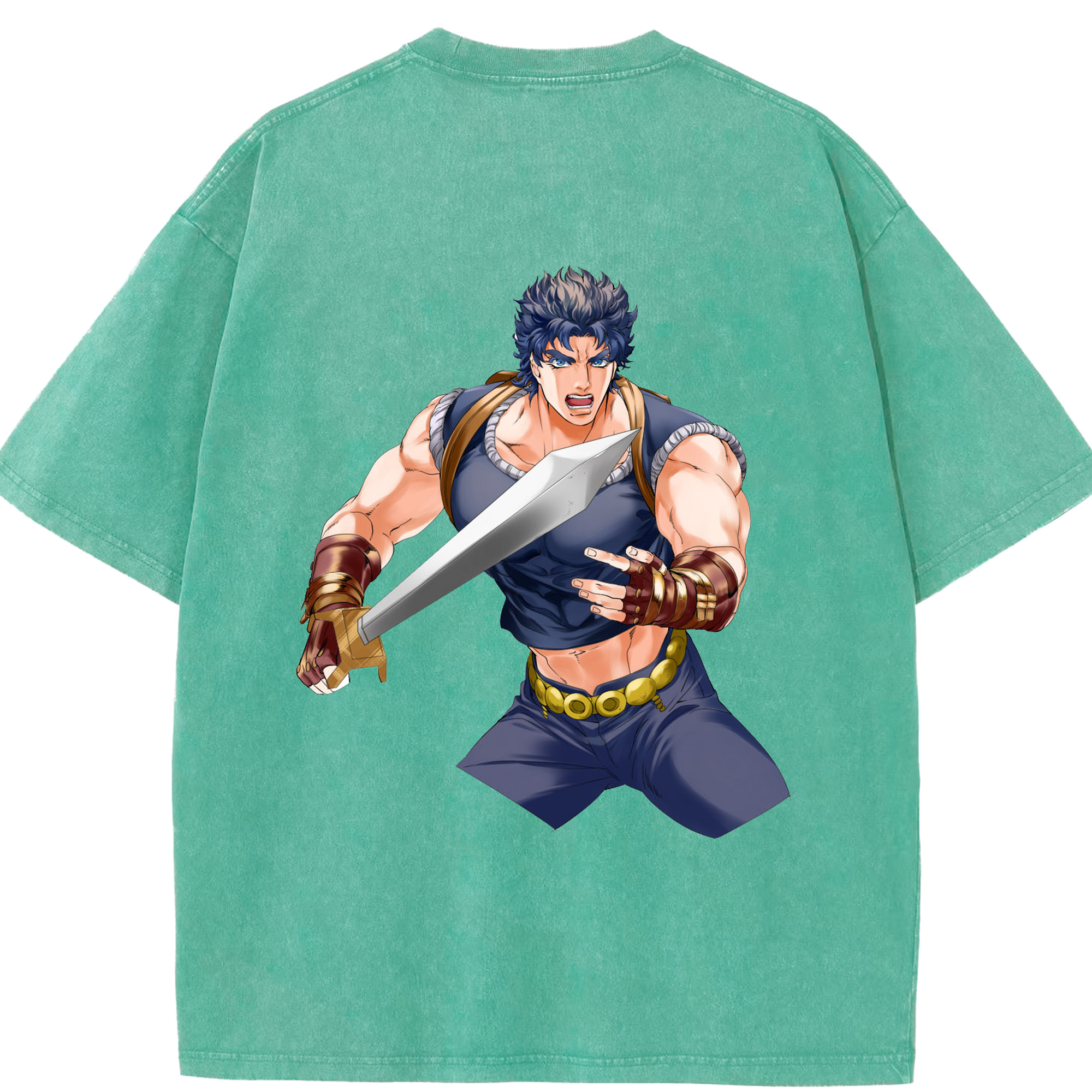 （画像用） ジョジョの奇妙な冒険 /ジョナサン?ジョースター JoJo's Bizarre Adventure Jonathan Joestar 綿100% ヴィンテージ風 半袖Tシャツ（背面プリント）